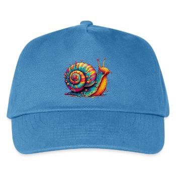 Schnecke - Kinder Basecap - Pfauenblau - Vorne