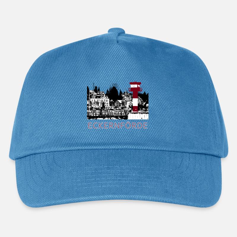 Leuchtturm Eckernförde - Kinder Basecap - Pfauenblau