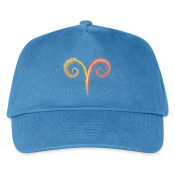 Widder Sternzeichen Symbol Aries Horoskop Widder - Kinder Basecap - Pfauenblau - Vorne
