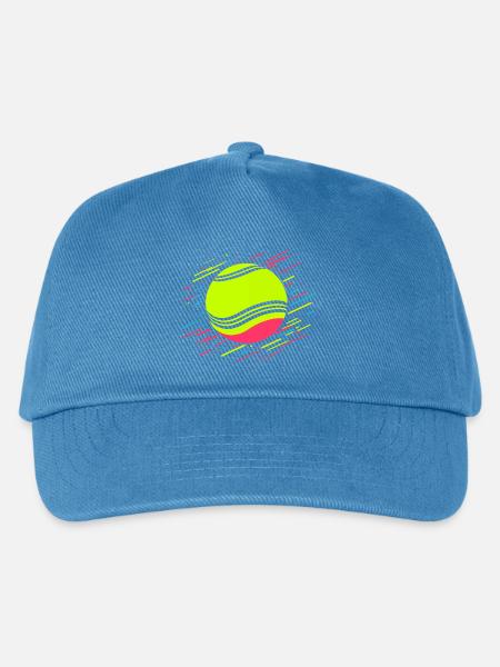 Tennisball Retrowave - Kinder Basecap - Pfauenblau
