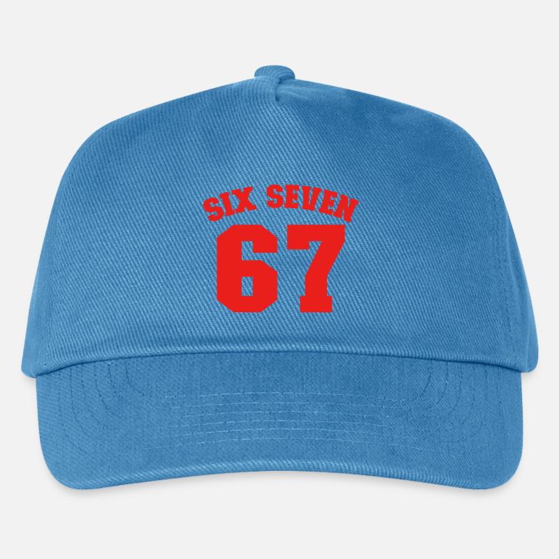 Six Seven Jersey Fun 67 Nummer 6-7 6 7 Six Seven - Kinder Basecap - Pfauenblau