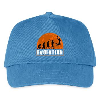 Evolution of Basketball Player Dunking Retro - Kids’ Baseball Cap - peacock-blue - Front