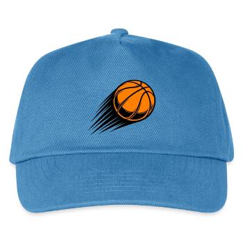 Basketball Bewegung Orange Symbol - Kinder Basecap - Pfauenblau - Vorne