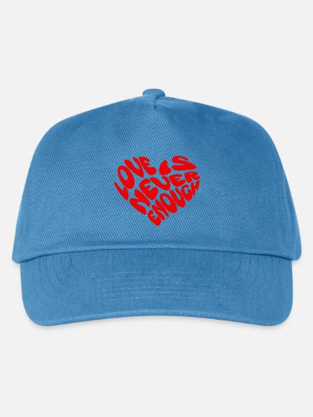 One Love Herzform Design - Kinder Basecap - Pfauenblau