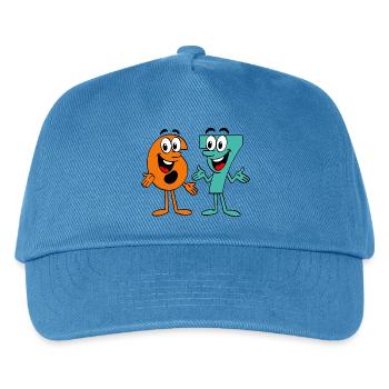 Six Sept Dessins animés - Casquette de baseball Enfant - bleu paon - Devant