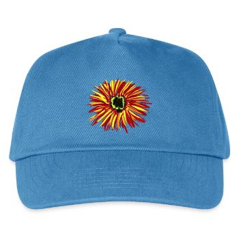 Fleurs Fleurs Fleurs - Casquette de baseball Enfant - bleu paon - Devant