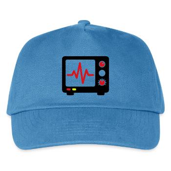 EKG Monitor Herzschlag Medizin - Kinder Basecap - Pfauenblau - Vorne