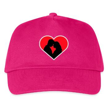 Couple Silhouette Love Romance Valentine's Day Boyfriend - Kids’ Baseball Cap - fuchsia - Front