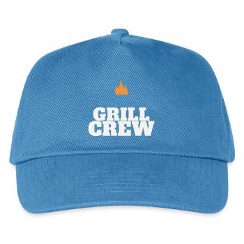 Grill Crew BBQ Grillen Grillmeister Team Vatertag - Kinder Basecap - Pfauenblau - Vorne