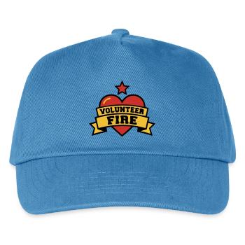 Volunteer Fire Heart Logo - Kids’ Baseball Cap - peacock-blue - Front
