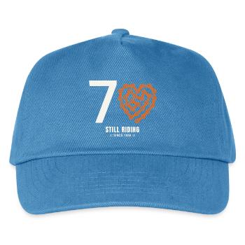70 Years Bike Still Riding Birthday Gift - Kids’ Baseball Cap - peacock-blue - Front