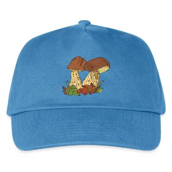 Pilze - Kinder Basecap - Pfauenblau - Vorne