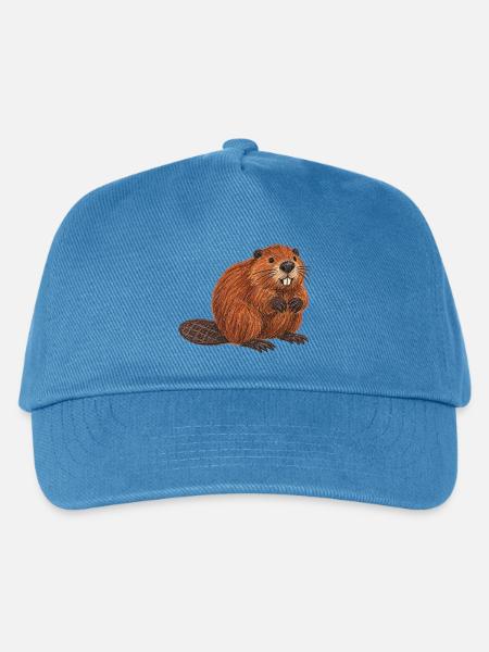 Europäische Biber - Kinder Basecap - Pfauenblau