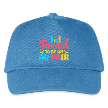 Tagesmutter Proud To Be An Au Pair Nanny - Kinder Basecap - Pfauenblau - Vorne