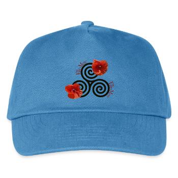 Celtic Mohn - Kinder Basecap - Pfauenblau - Vorne