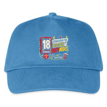 18 Geburtstag Volljährig Party Geschenk Humor - Kinder Basecap - Pfauenblau - Vorne