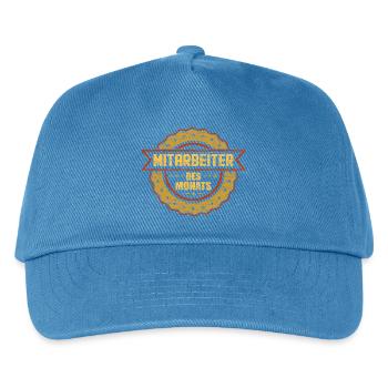Mitarbeiter des Monats Arbeitskollege Geschenk - Kinder Basecap - Pfauenblau - Vorne