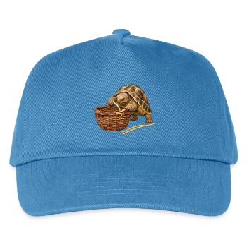 Schildkröte repariert einen Korb - Kinder Basecap - Pfauenblau - Vorne