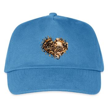 Chaos & Glanz Herzgold Fusion - Kinder Basecap - Pfauenblau - Vorne