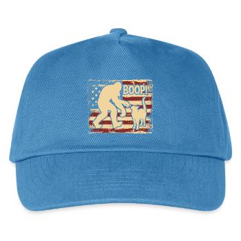 American Flag Bigfoot Yeti Boop The Snoot Cat Humo - Kinder Basecap - Pfauenblau - Vorne