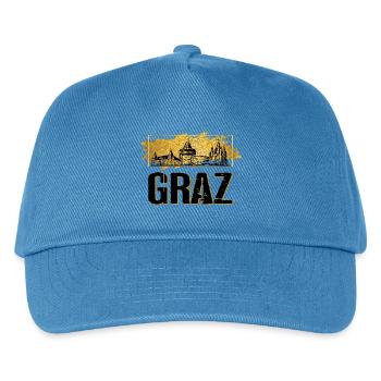Graz Austria Skyline City Gold Home Love - Kids’ Baseball Cap - peacock-blue - Front