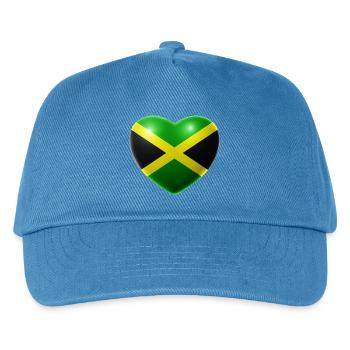 Coeur (Jamaïque / Jamaïque) - Casquette de baseball Enfant - bleu paon - Devant