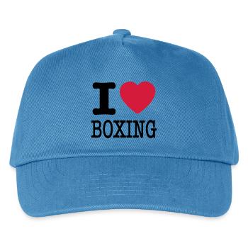 ich liebe Boxen / Ich liebe Boxen - Kinder Basecap - Pfauenblau - Vorne