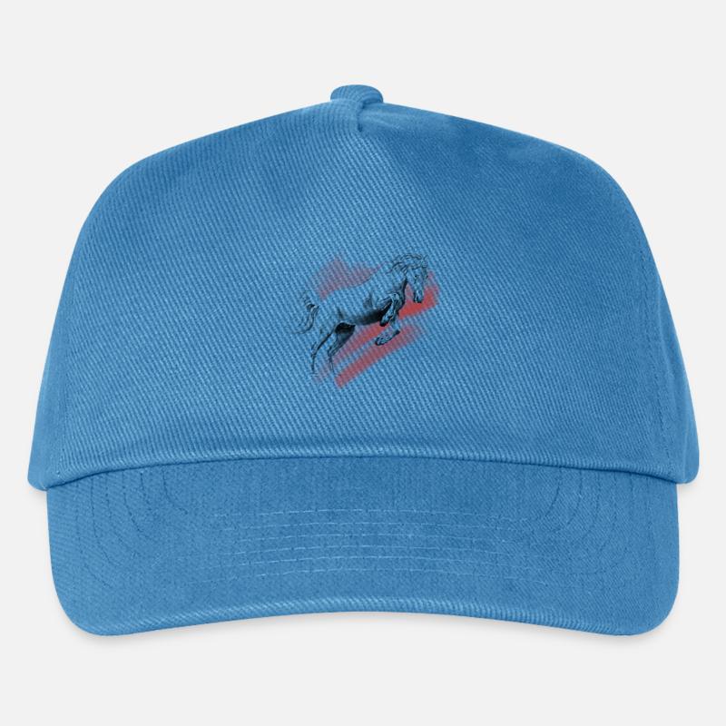cheval - Casquette de baseball Enfant - bleu paon