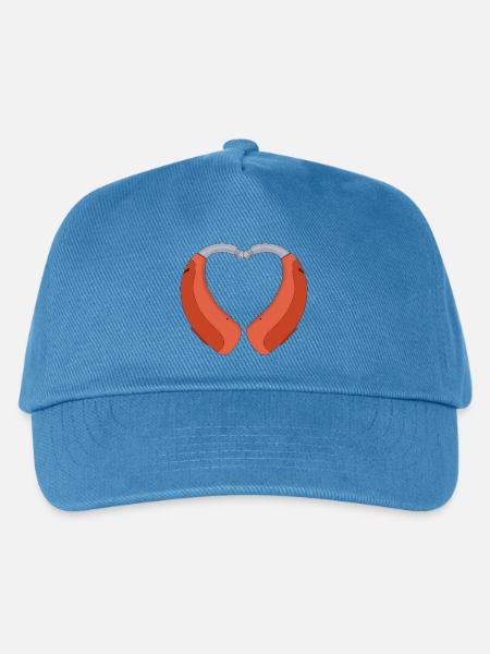 Herzförmiges Hörgerät - Kinder Basecap - Pfauenblau