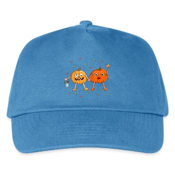 Cute Halloween pumpkin for kids - Kids’ Baseball Cap - peacock-blue - Front