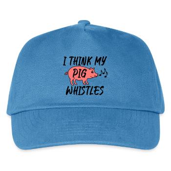 I think my pig whistles - Kids’ Baseball Cap - peacock-blue - Front