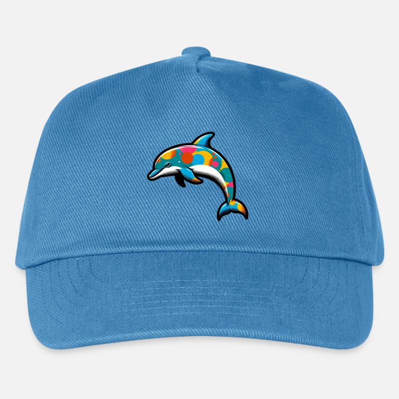 Delfin - Kinder Basecap - Pfauenblau
