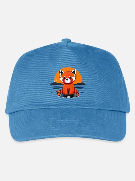 Charmanter Roter Panda - Kinder Basecap - Pfauenblau