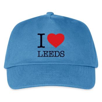 I LOVE LEEDS - Kinder Basecap - Pfauenblau - Vorne