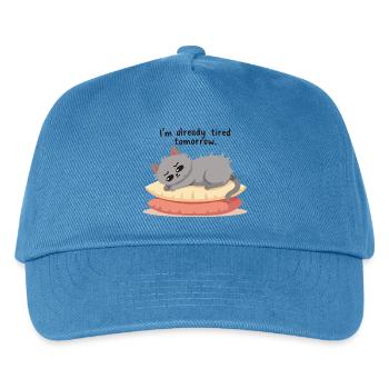 Morgen schon müde - Kinder Basecap - Pfauenblau - Vorne