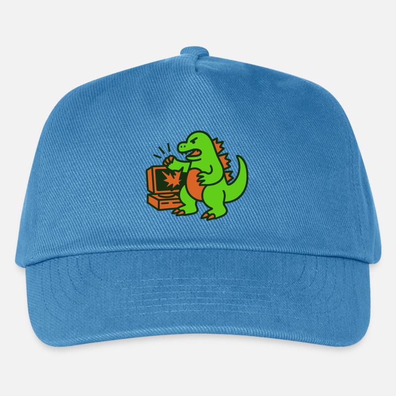 Dragon vs Computer - Kinder Basecap - Pfauenblau