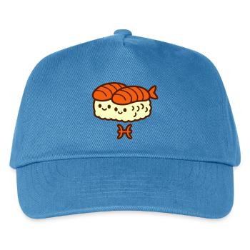 Fische Sternzeichen Foodie - Kinder Basecap - Pfauenblau - Vorne