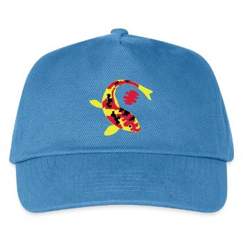 Abstract fish in bright colors - Kids’ Baseball Cap - peacock-blue - Front