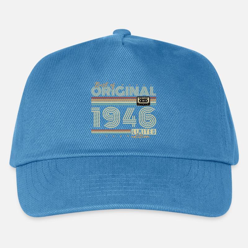 1946 Vintage Retro Geburtstagsgeschenk - Kinder Basecap - Pfauenblau
