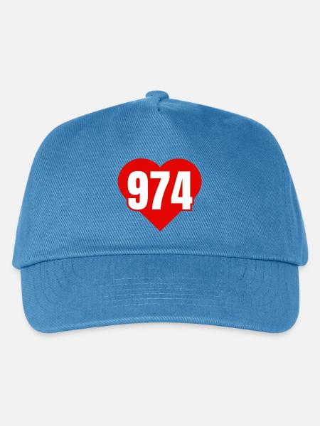 Rotes Herz 974 - Kinder Basecap - Pfauenblau