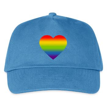 Rainbow_heart - Casquette de baseball Enfant - bleu paon - Devant