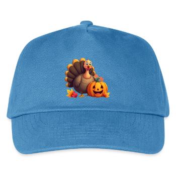 Thanksgiving Funny Thanksgiving Turkey - Kids’ Baseball Cap - peacock-blue - Front