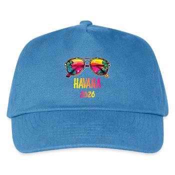 Havana 2026 Sunglasses Design - Kids’ Baseball Cap - peacock-blue - Front