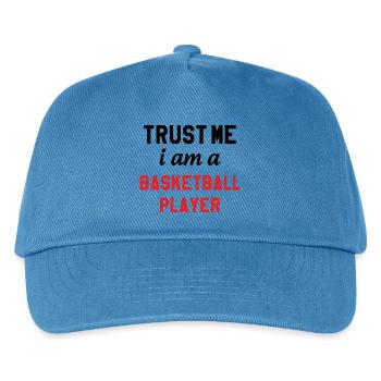 Vertrau mir, ich bin Basketballspieler - Kinder Basecap - Pfauenblau - Vorne