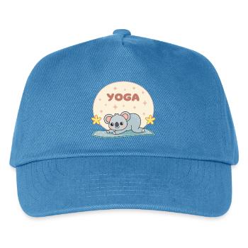 Pastel Koala Yoga auf weicher Matte - Kinder Basecap - Pfauenblau - Vorne