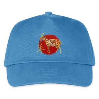 Goat Chinese Zodiac Horoscope - Kids’ Baseball Cap - peacock-blue - Front
