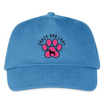Hundepfote Crazy Dog Lady Hundemama Frauchen - Kinder Basecap - Pfauenblau - Vorne