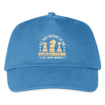 Échiquier des joueurs d’échecs - Casquette de baseball Enfant - bleu paon - Devant