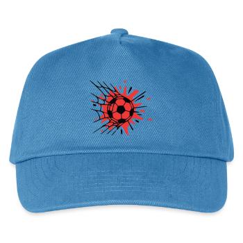 Tornetz Torschuss Grafik - Kinder Basecap - Pfauenblau - Vorne