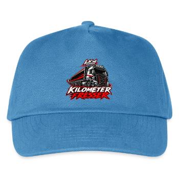 LKW Fohra - Kilometer Fresser, LKW Fahrer - Kinder Basecap - Pfauenblau - Vorne